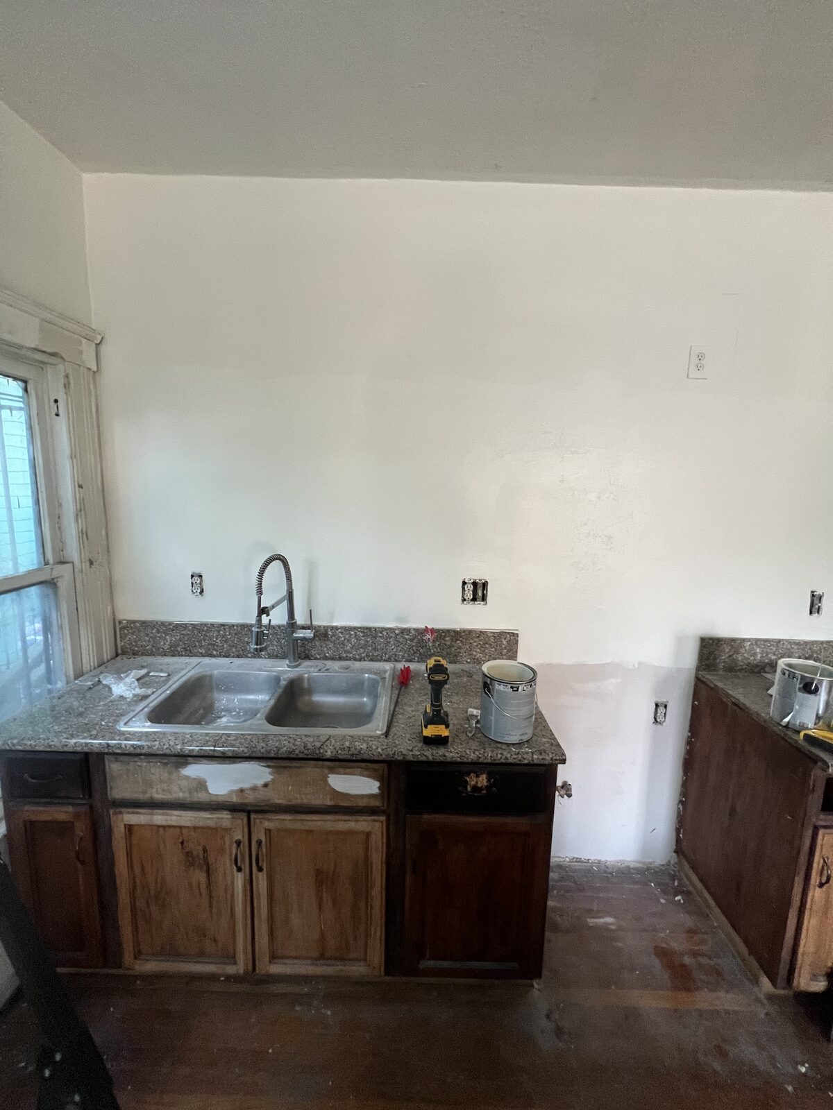 Unit A kitchen during renovation