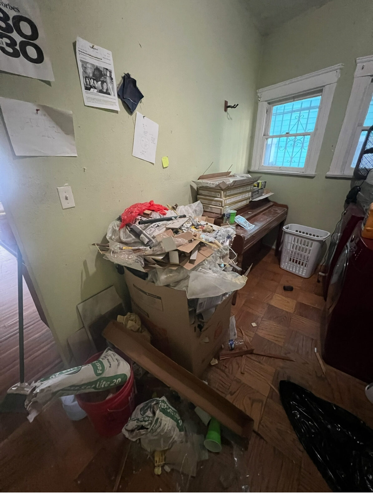 Unit A laundry room before renovation